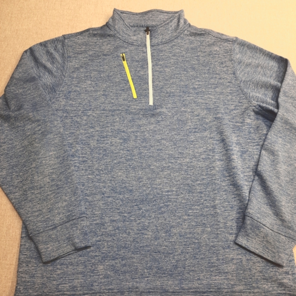 Footjoy Mens Blue Quarter-Zip Pullover